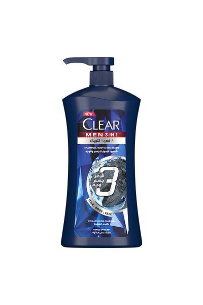 Clear Male Shampoo 3-in-1, 900ml