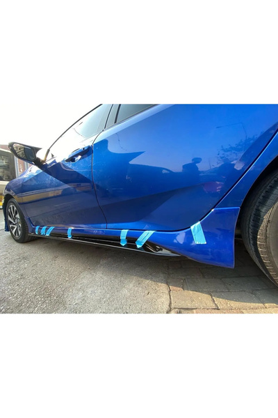 HasAkman Honda Civic Fc5 Mugen Yan Marşpiyel Seti Mat Siyah Plastik