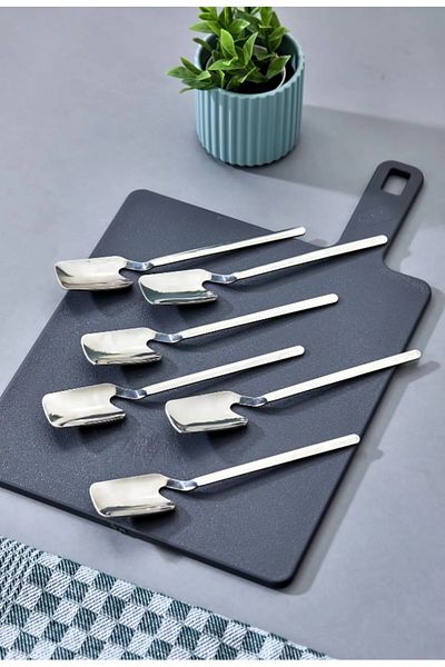 ŞAKİLATA CONCEPT Set of 6 Stainless 304 Quality Steel Teaspoons