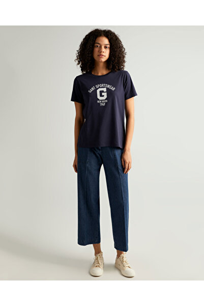 Gant Kadın Lacivert Relaxed Fit Pantolon