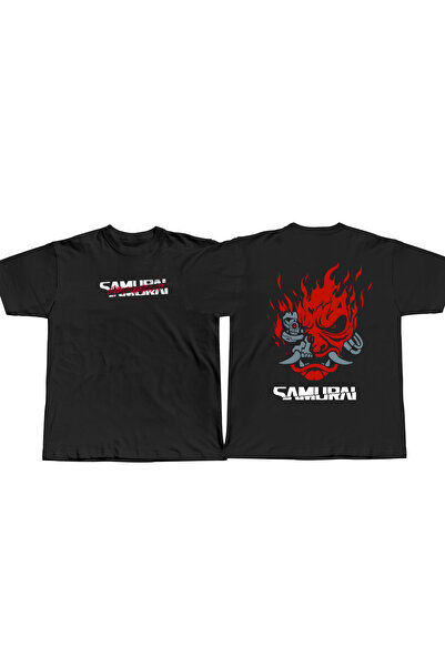 SHINOBIX Cyberpunk Samurai Johnny Silverhand's Band  Oversize T-Shirt