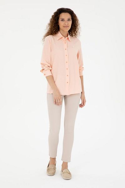 U.S. Polo Assn. U.S. POLO. ASSN. Cămașă de damă Salmon - cu mânecă lungă 50283752 -VR047