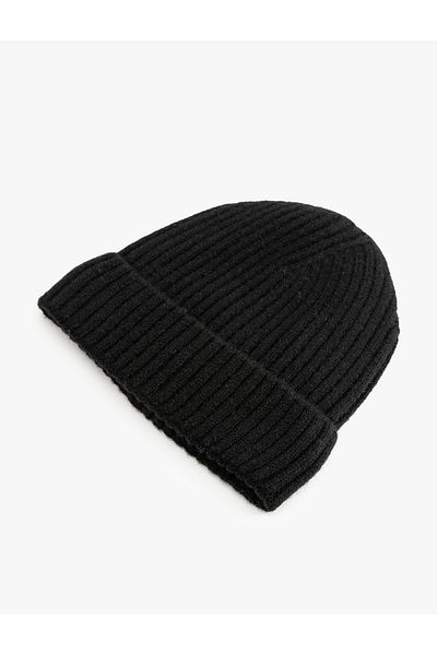 Koton Basic Fold with Knitted Beret Detail