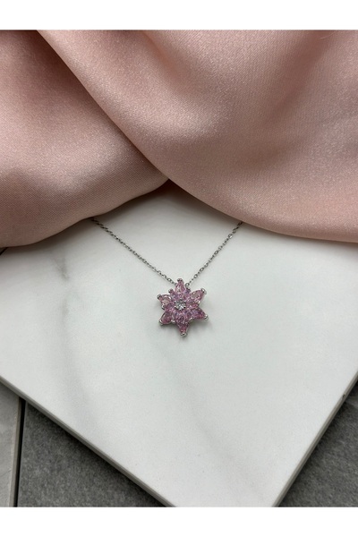 Lumiera زهرة اللوتس الفضية حجر الراين لا يتغير لونها قلادة فولاذية