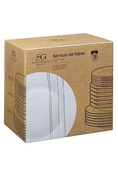 Secret de Gourmet 18-Piece Porcelain Dinnerware Set 154269