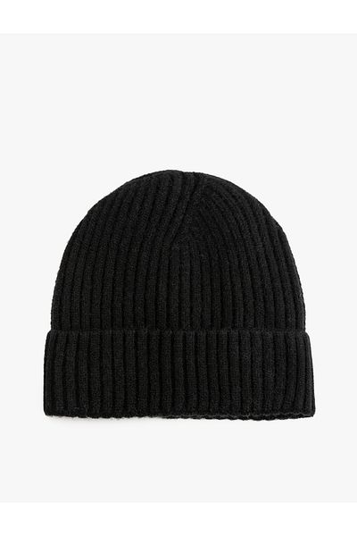Koton Basic Fold with Knitted Beret Detail