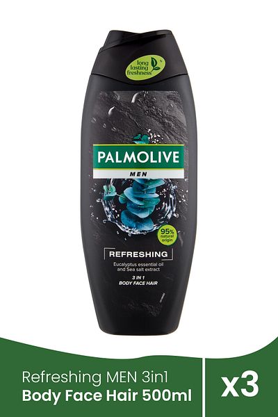 Palmolive Dushigeel MEN 3in1 Refreshing 500ml x 3 pieces
