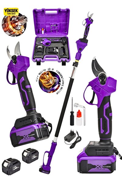 SCHUTZENGER 999Vf Çift Bataryalı 210mm Teleskopik Uyumlu Dal Ağaç Budama Maka...