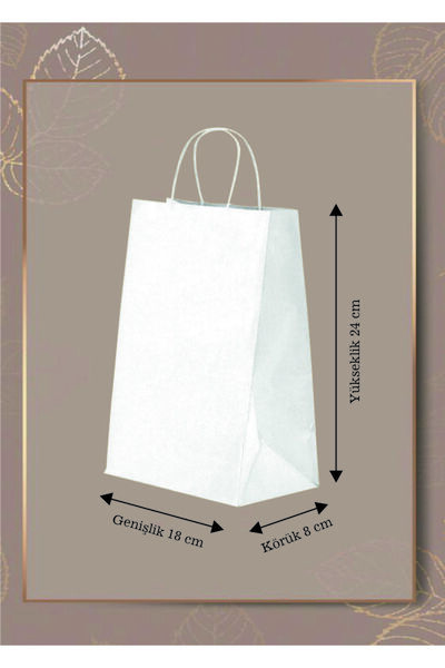 AMBALAJDÜNYAM 20 Adet Yeni Yıl Figürlü İsme ve Firmaya Özel Baskılı Hediye Poşeti  Çanta  18*8*24