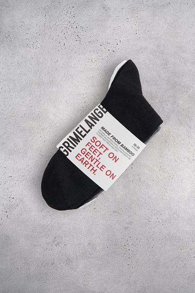 GRIMELANGE Brıege Bamboo Women's Socks - Half Socks, Solid, 3-Pack, Black/White/Anthracite Socks