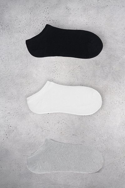 GRIMELANGE Cait Plain Bamboo Women's Walking Booties Black - White - Grimelange Socks