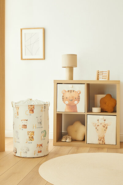 Ocean Home Textile مجموعة من 3 صناديق تخزين لتنظيم ألعاب غرفة الأطفال على شكل حيوانات لطيفة