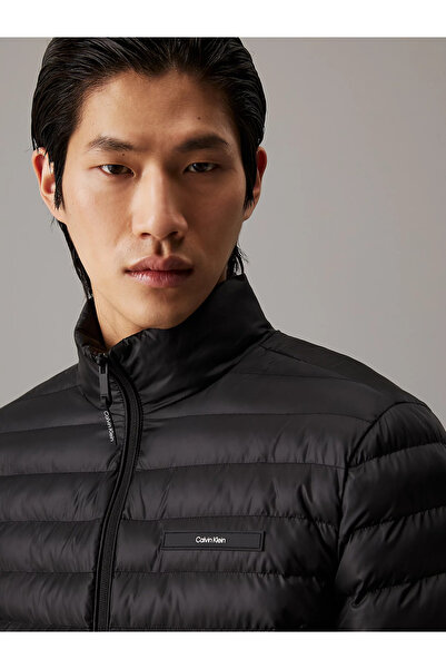 Calvin Klein Men's Quilted Fabric Zipper Closure Black Jacket K10K 113474 -Beh
