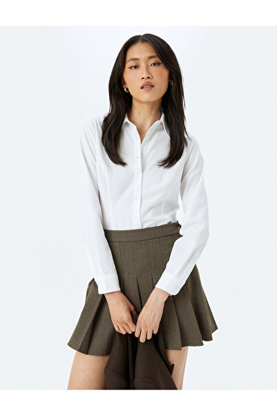 Koton Cămașă slim cu mânecă lungă cu guler clasic