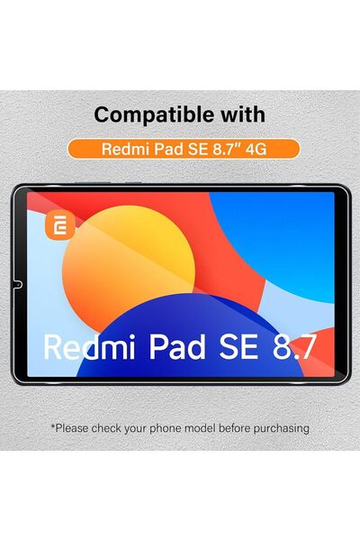 TEKNETSTORE Xiaomi Redmi Pad Se 128Gb 6Gb Ram 8.7'' 2024 Nano Unbreakable Screen Protector Clear Flexible Glass Full Fit