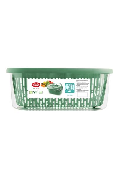 Snips Rectangular Snap Lid Aroma Fruit Container 4 Liter