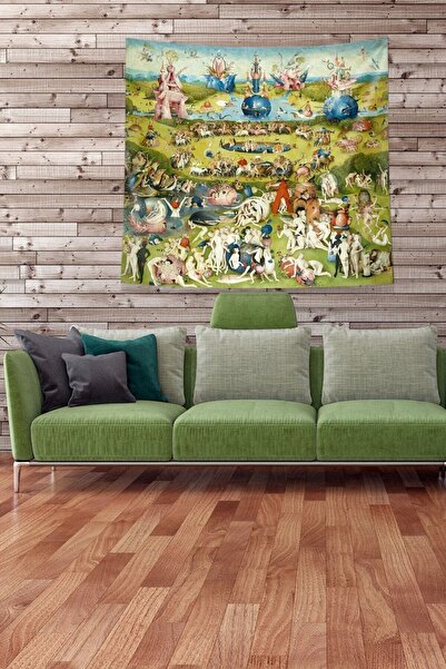 Pelangi غطاء حائط من القماش المخملي المقاوم للبقع باللون الأخضر