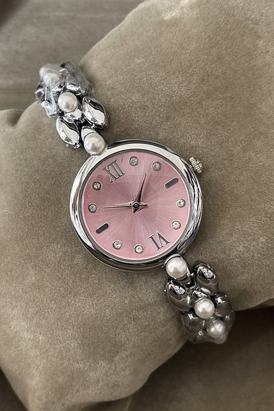 Leerybee Minimal Women's Watch with Pearls and Stones Nl-184