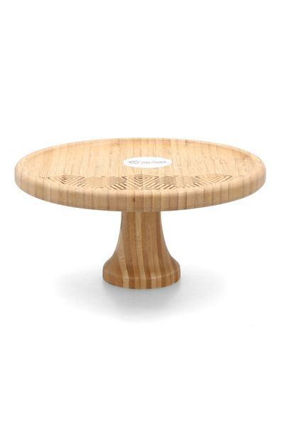 Bien Servi Round Bamboo Footed Cake Platter 25 x 12cm G17-G213L