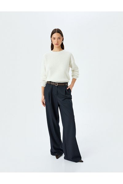 Koton Long Sleeve Crew Neck Basic Knitwear Sweater