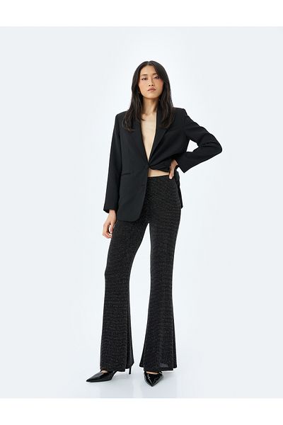 Koton Glitzernde Hose mit spanischem Bein