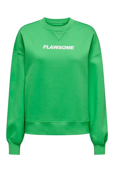 ONLY Onlsofia Πράσινο O-Neck Swt L/S Word - 15329876