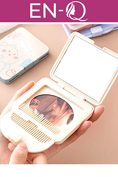 ENQ Seyahat Tipi Çanta Boy Fotoğraf Koyulabilir Aynalı Tarak