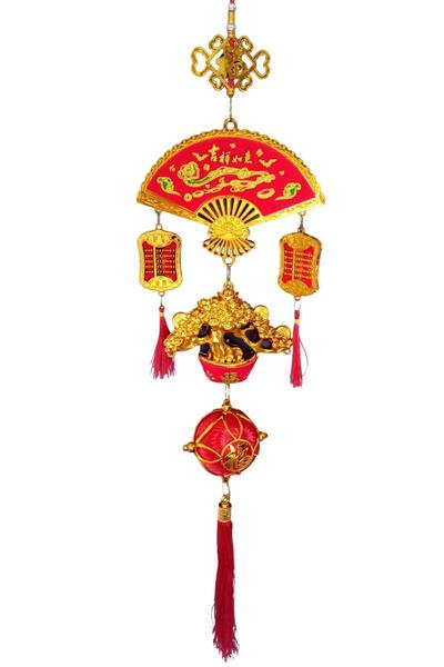 Dünyadan Hediyeler Feng Shui Yelpaze Hayat Ağacı Şans Ve Bereket Askılık 80 cm