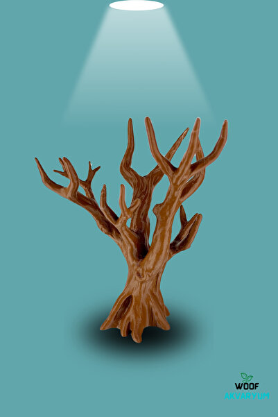 WOOF Salınım Yapmayan Plastik Bonsai Ağaç Dekoru Akvaryum,Teraryum,Bukalemun,...