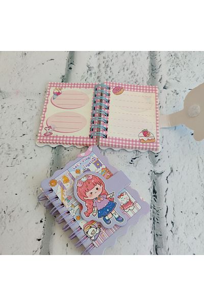 senacacollection A7 Velcro Anime Concept Notebook Notepad Lined Notebook 80 Sheets 1Pcs