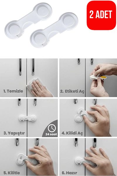 CocoVia 2 ΤΕΜ. Snap Baby Protection Lock - Συρτάρι ντουλαπιών πολλαπλών χρήσεων