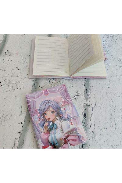 senacacollection A6 Velcro Anime Concept Notebook Notepad Lined Notebook 80 Sheets 1Pcs