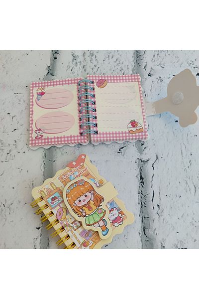 senacacollection A7 الفيلكرو أنيمي مفهوم دفتر المفكرة المشارب دفتر 80 ورقة 1PCS