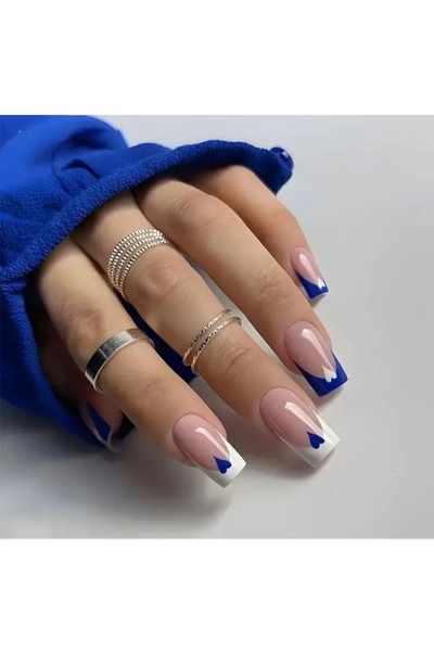 Accessories Vanilla Avenue French Lacivert Kalpli Kendinden Yapışkanlı Takma ...