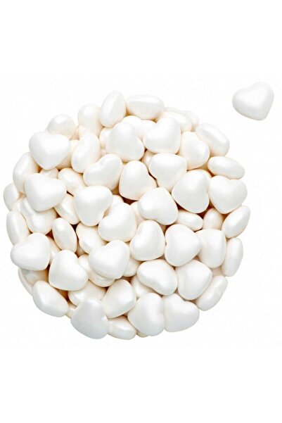 Hayaller Dükkanı Şeker Kalpli Meyve Aromalı Draje Beyaz Pk:1 Kg-
