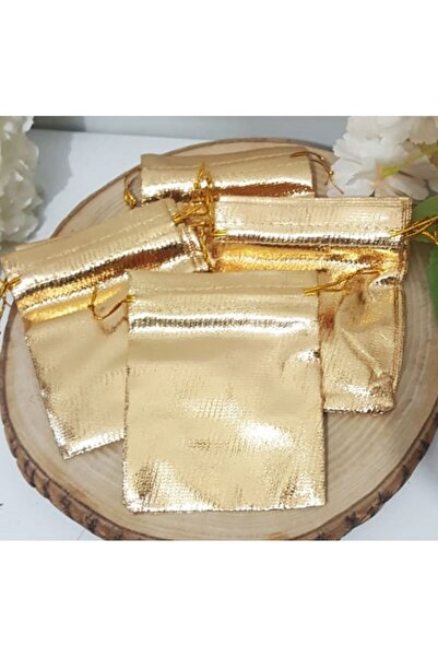 Hayaller Dükkanı Parlak Kese Kına Için Orta Boy 12x14 Cm 50 Li-altın