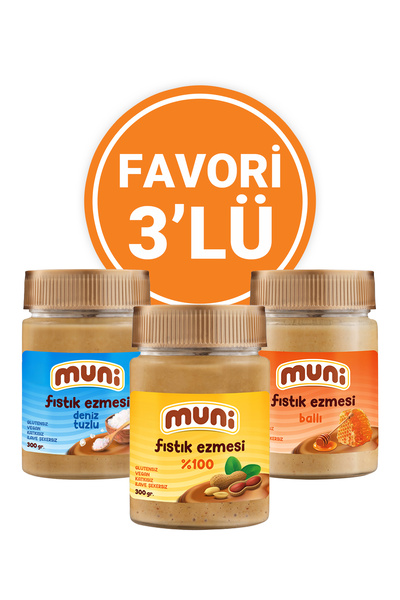 muni Fıstık Ezmesi Favori 3'lü