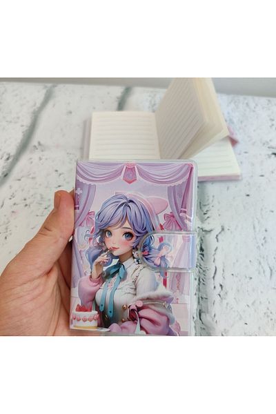 senacacollection A6 Velcro Anime Concept Notebook Notepad Lined Notebook 80 Sheets 1Pcs