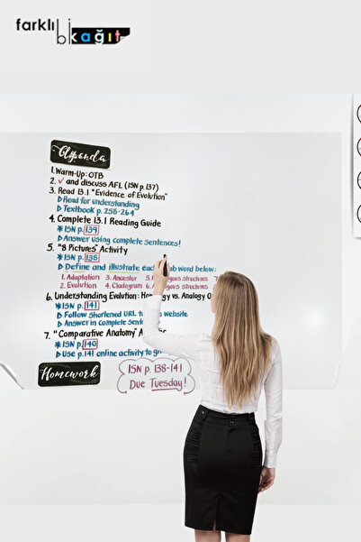 Farklı Bi Kağıt 2 Adet 50x70 Pratik Şeffaf Akıllı Kağıt Tahta