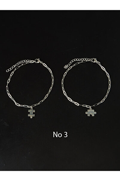 Albedo Jewelry Çelik Puzzle Çift Bilekliği