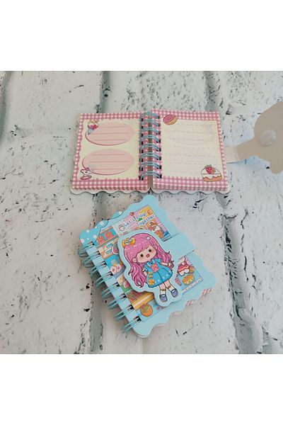 senacacollection A7 Velcro Anime Concept Notebook Notepad Caiet cu rigle 80 coli 1BUC
