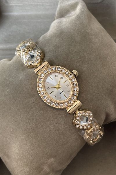 Leerybee Minimal Vintage Women's Watch with Stones Nl-187