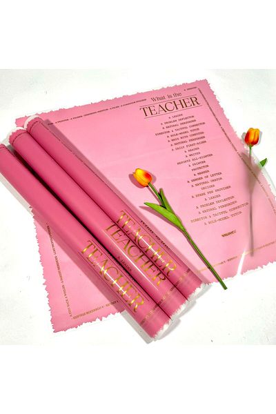 weloveis Pink Floral Bouquet Paper - Special for Teacher's Day, 55X55Cm, 10 Sheets Backdrop
