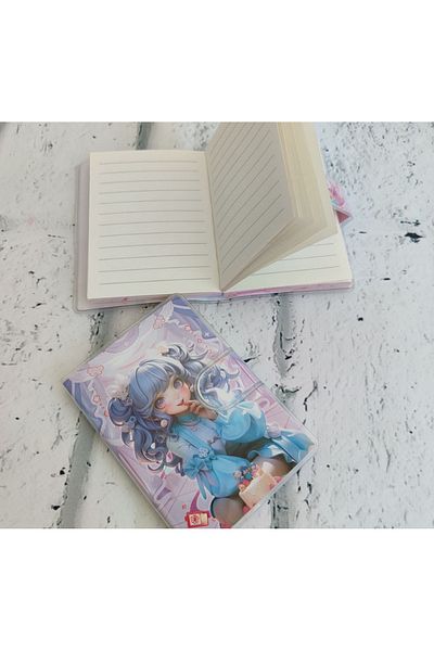 senacacollection A6 الفيلكرو أنيمي مفهوم دفتر المفكرة المشارب دفتر 80 ورقة 1PCS