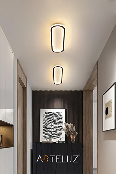ARTELUZ UZUN ELİPS MODEL MODERN PLAFONYER AVİZE (50X16 CM)
