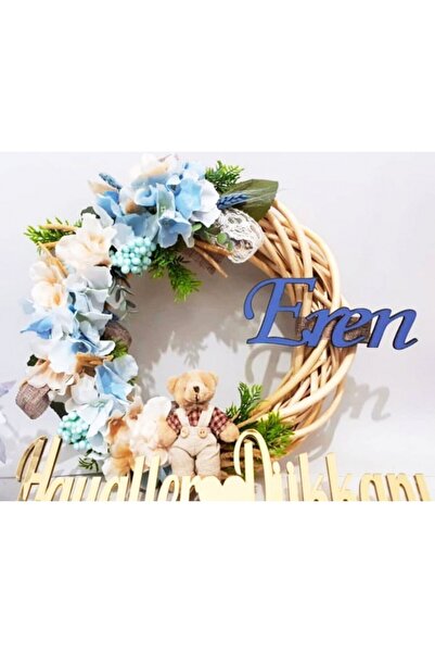 Hayaller Dükkanı 2019 Model Ayıcıklı Çelenk Bebek Odası Kapı Süsü-