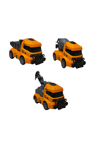 Brother Toys Oyuncak 3 Adet Çek Bırak İş Makinesi Seti Çekici Vinç  Kamyon Ve...
