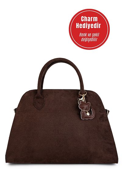 minebag Bitter Brown Suede dámská kabelka - Charmed Dose
