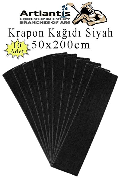Artlantis Renkli Krapon Kağıdı 50x200 cm 10 Adet Renkli Grapon Kağıdı Okul Sı...