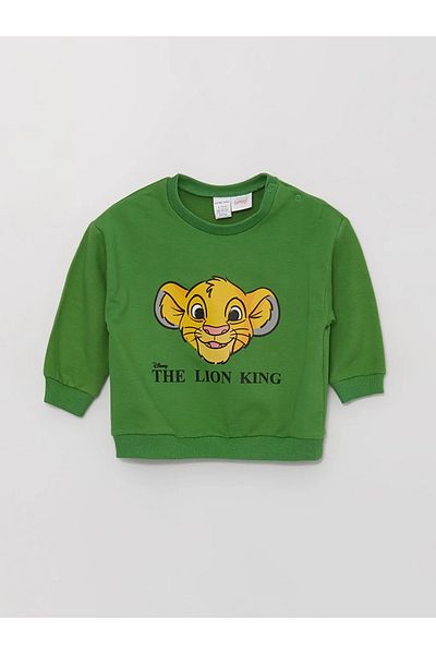 LC Waikiki LCW baby Crew Neck Long Sleeve Lion King Printed Baby Boy Sweatshirt and Pants 2-Piece Set